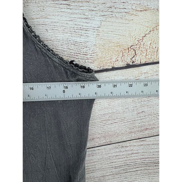 India Boutique Embroidered Rayon Dress Womens One Size Grey White Tie Dye - Picture 9 of 10